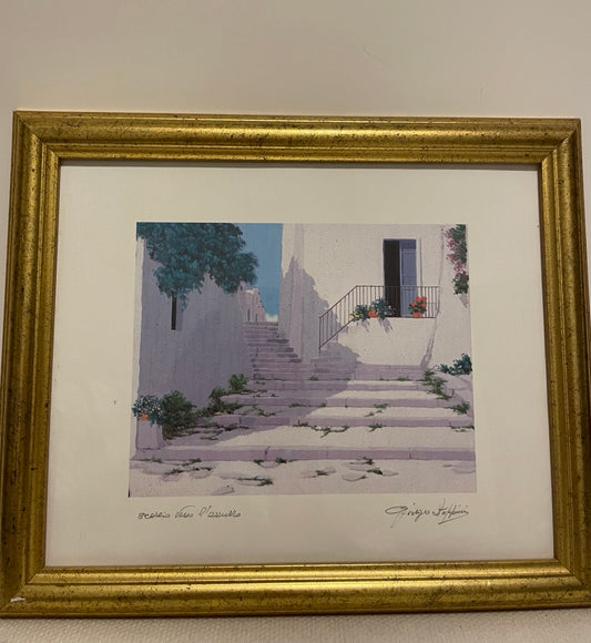 Giorgio Zuppini – Signed Italian Artwork with Gold Frame