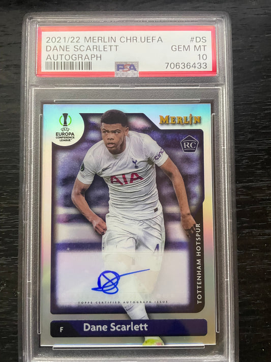 Dane Scarlett #A-DS – 2021 Topps Merlin Chrome UEFA Autographs (PSA 10 Mint)